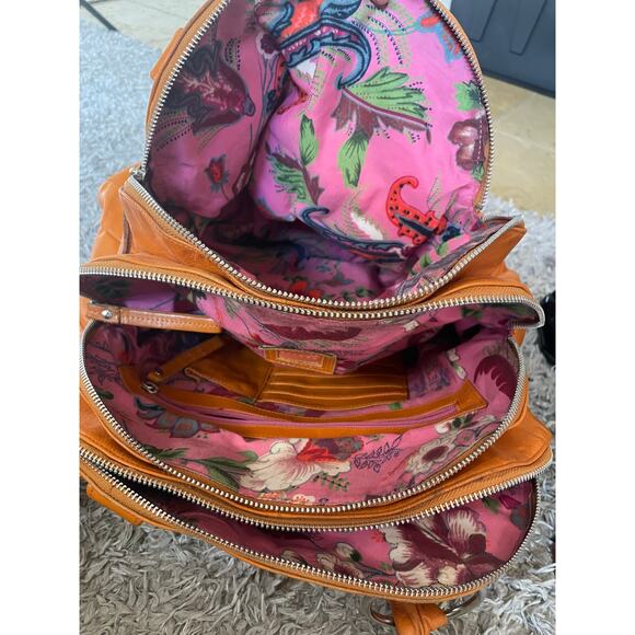 Latico Womens Bag Genuine Leather Orange Oversized Slouchy Hobo Shoulder Boho - Picture 8 of 16